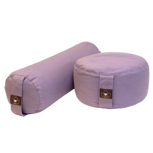 Lotus Set Bolster und Meditationskissen - Lavendel