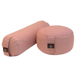 Lotus Set Bolster und Meditationskissen - Nude