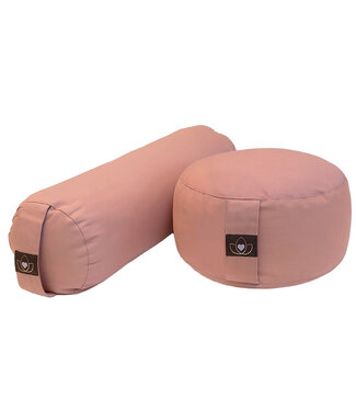 Lotus Set Bolster und Meditationskissen - Nude