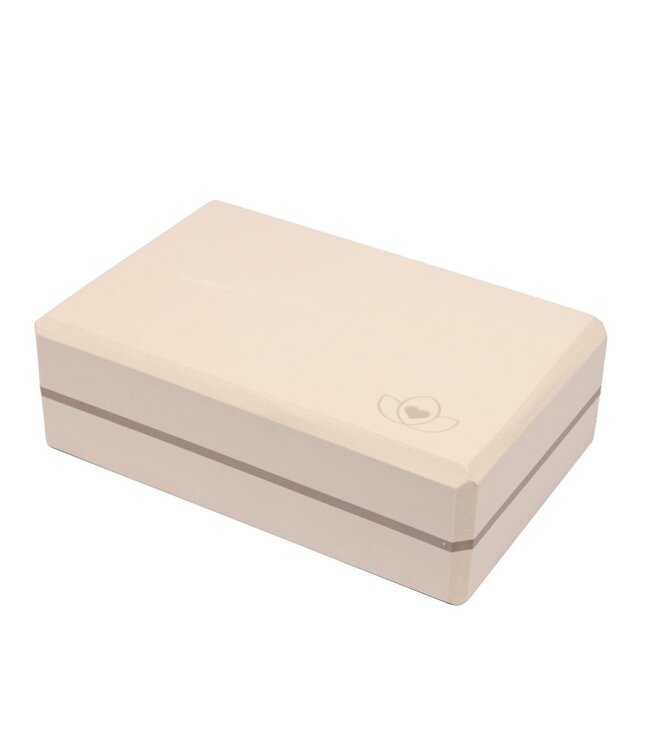 Anfänger Set Yogamatte Sand, Jute Meditationskissen und Cremeblock