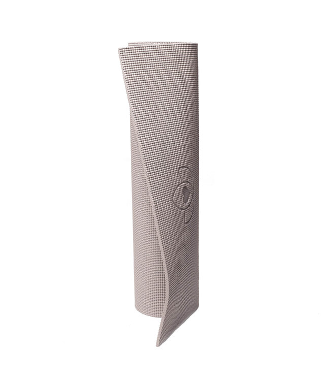 Anfänger Set Yogamatte Taupe, Sand Meditationskissen und Block