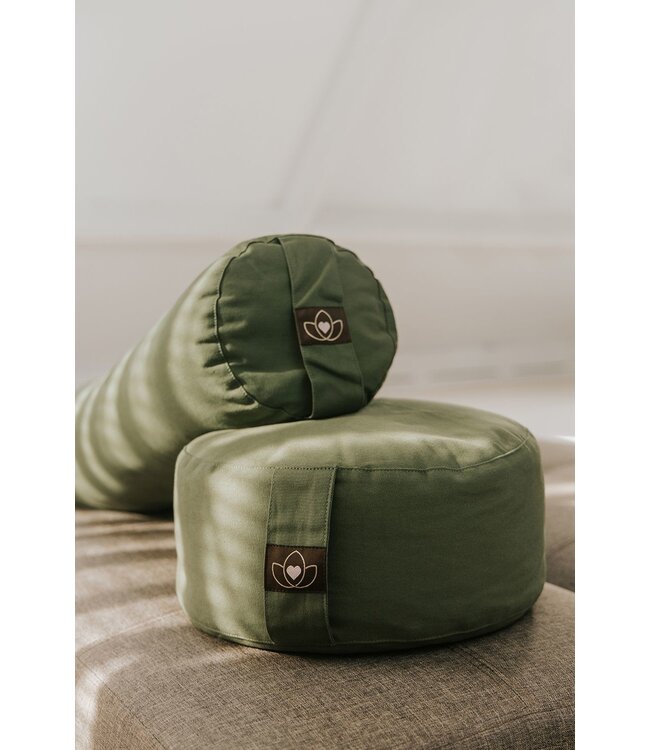 Bolster öko Olivgrün rund - Lotus