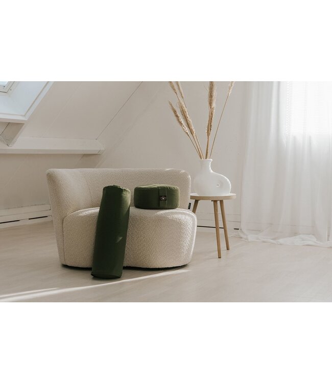 Bolster öko Olivgrün rund - Lotus