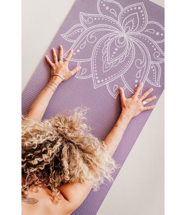 Yogamatte sticky extra dick lotus lavendel Lila - Lotus