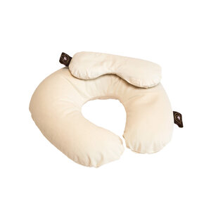 Lotus Set Nackenkissen und Augenkissen Sand - Lotus