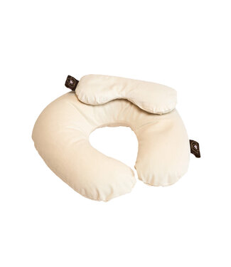 Lotus Set Nackenkissen und Augenkissen Sand - Lotus