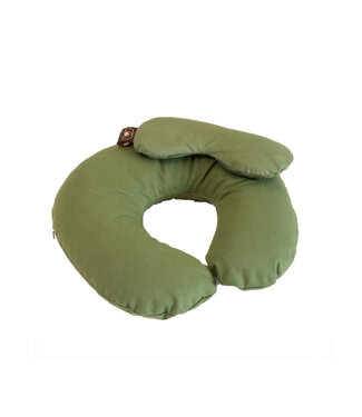 Lotus Set Nackenkissen und Augenkissen Olivgrün – Lotus