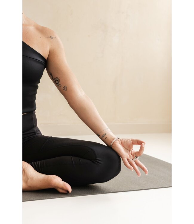 Yogamatte Studio Grau extra breit - Lotus