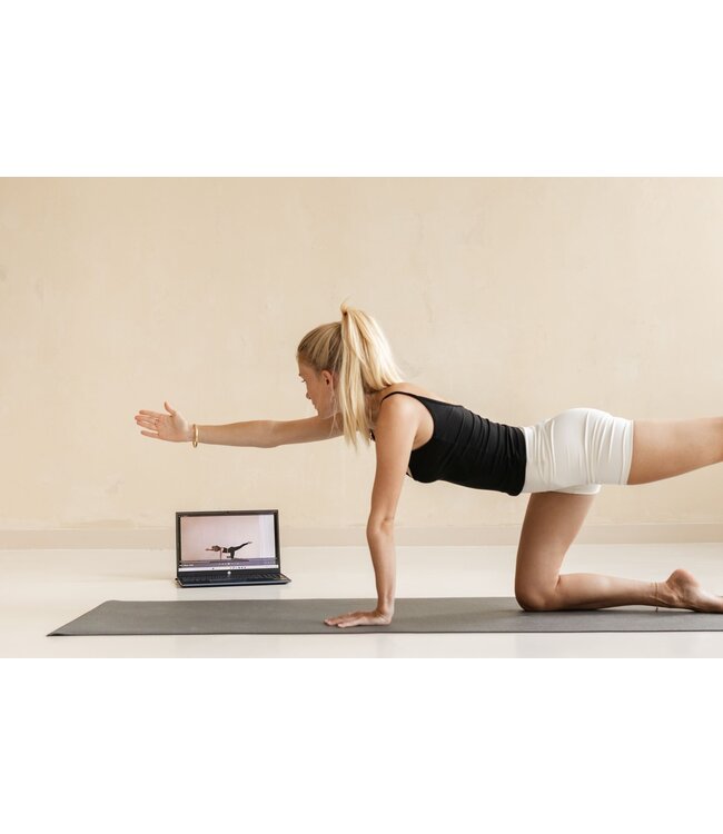 Yogamatte Studio Grau extra lang und breit - Lotus