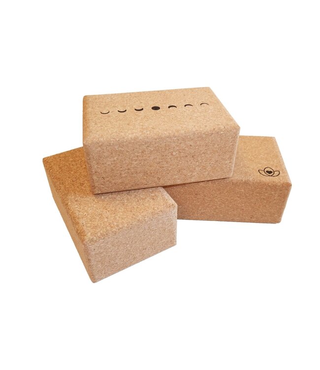 Yoga Block groß öko Naturkork Moon - Lotus