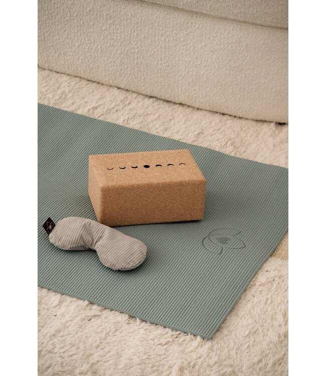Yoga Block groß öko Naturkork Moon - Lotus