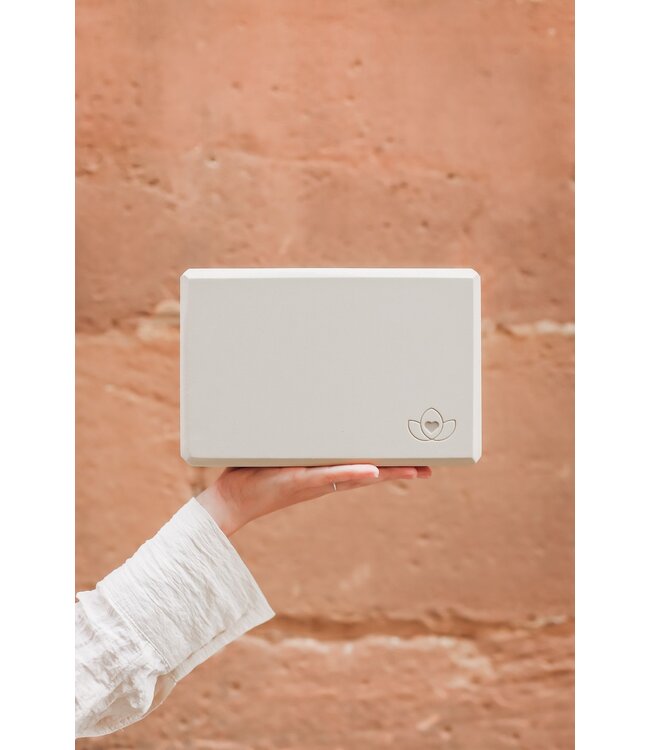 Yoga Block high Density Creme - Lotus - 2 Stück