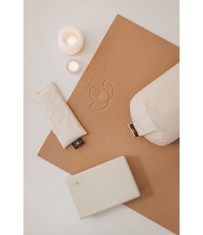 Yoga Block high Density Creme - Lotus - 2 Stück