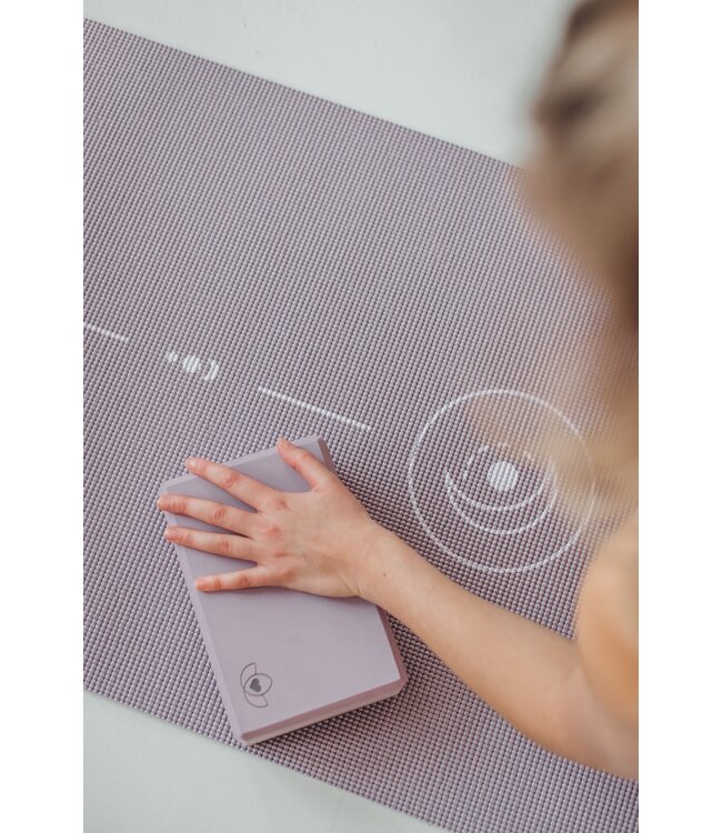 Yoga Block high Density  Lavendellila – Lotus – 2 Stück