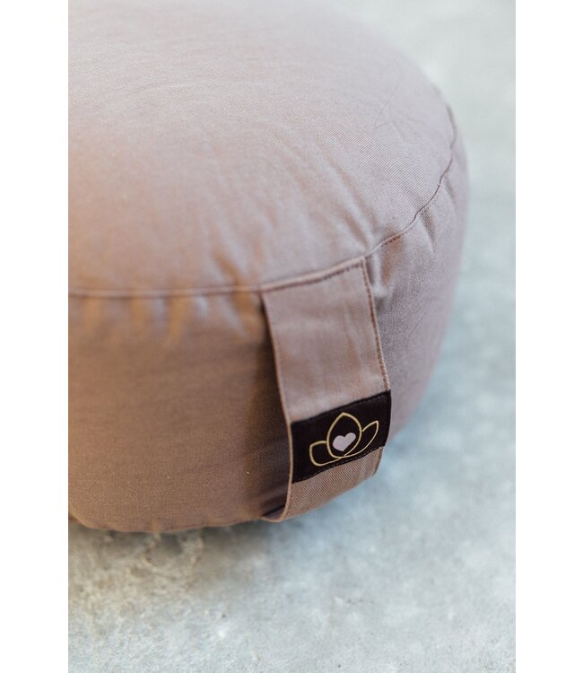 Meditationskissen öko Taupe rund - Lotus