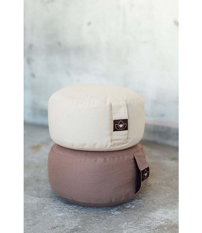 Meditationskissen öko Taupe rund - Lotus