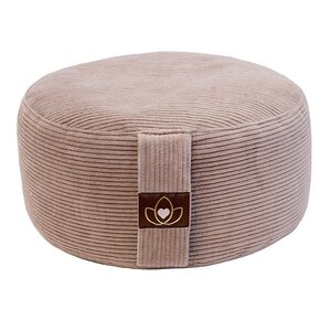 Lotus Meditationskissen öko Ripp taupe rund - Lotus