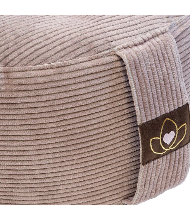 Meditationskissen öko Ripp taupe rund - Lotus