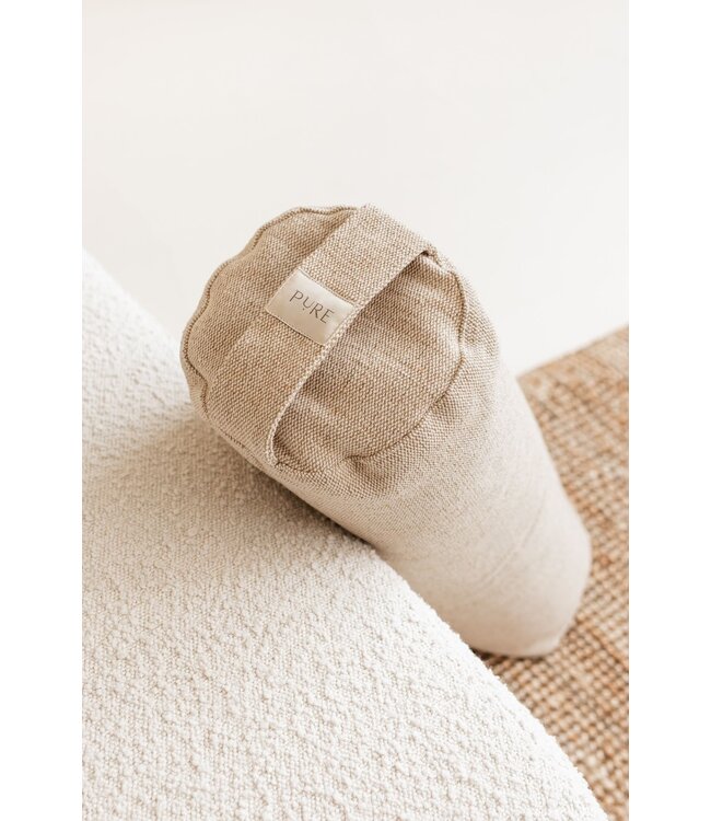 Bolster öko Jute natürliche Farbe rund - Pure