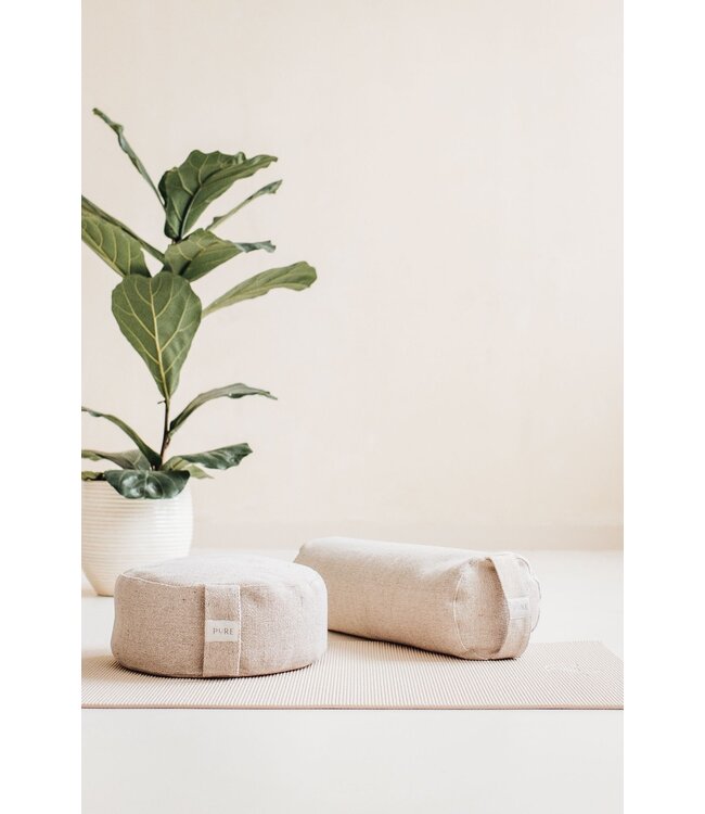 Bolster öko Jute natürliche Farbe rund - Pure