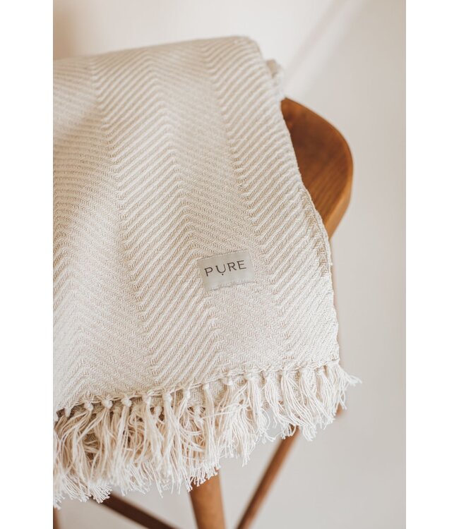 Yogadecke Fischgrät Sand - Pure