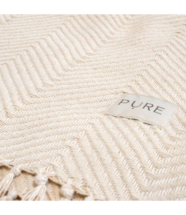 Yogadecke Fischgrät Sand - Pure