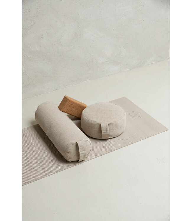 Meditationskissen öko Jute natürliche Farbe rund - Pure