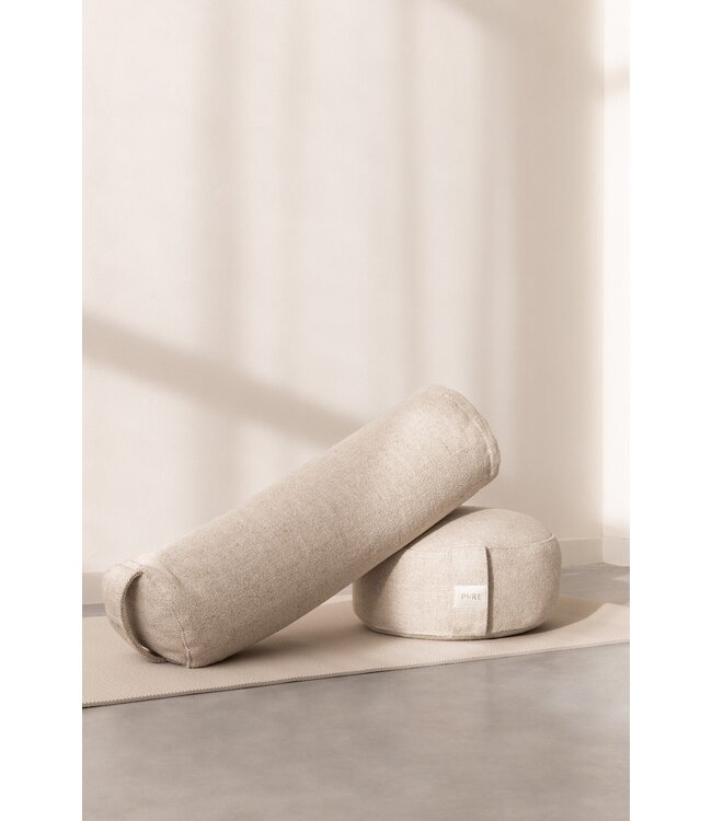 Bolster öko Jute natürliche Farbe rund - Pure