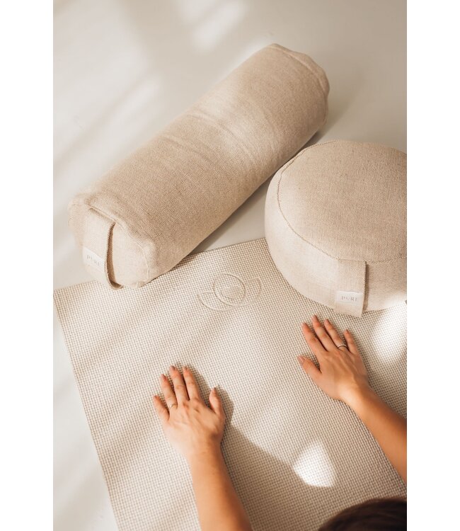 Bolster öko Jute natürliche Farbe rund - Pure