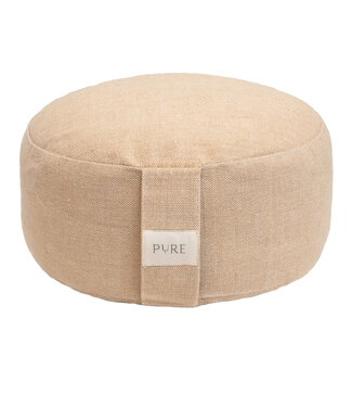 Pure Meditationskissen öko Jute Braun rund – Pure