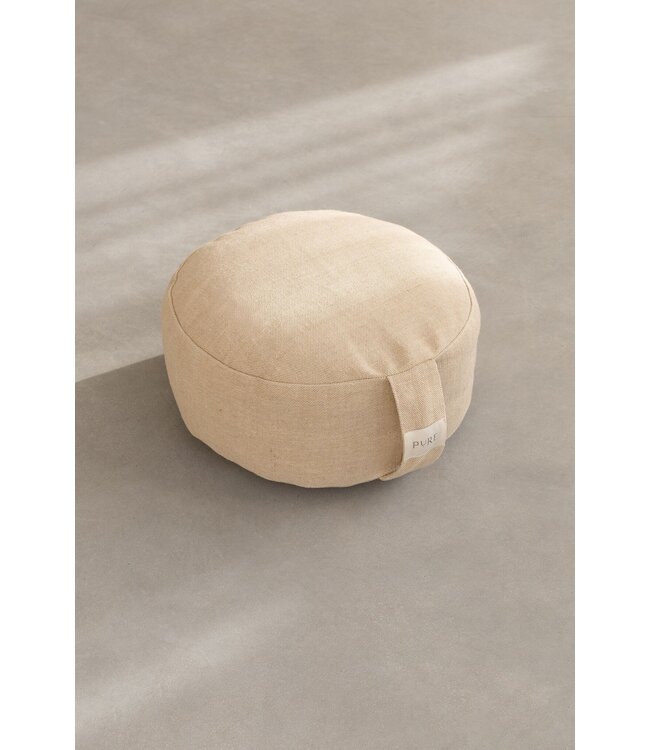 Meditationskissen öko Jute Braun rund 2.0 – Pure