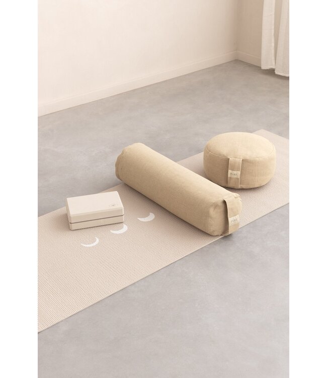 Meditationskissen öko Jute Braun rund – Pure