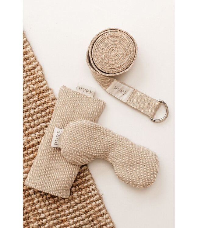 Augenkissen Jute Lavendel geformt Braun öko - Pure