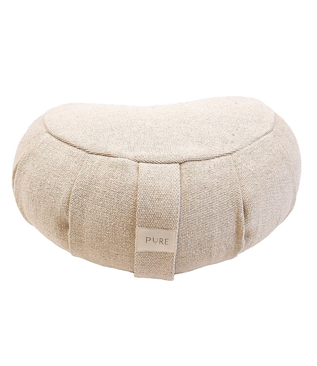 Meditationskissen öko Jute natürliche Farbe Halbmond - Pure