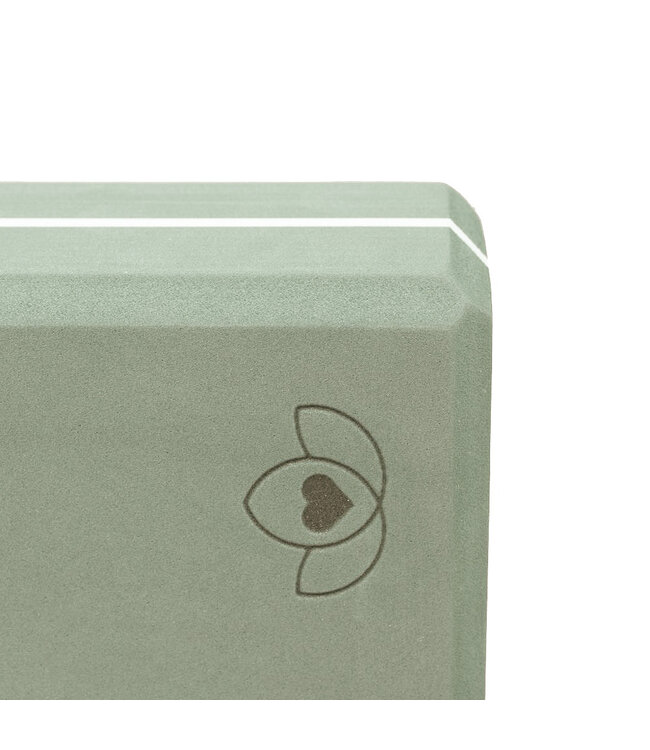 Yoga Block high Density Aschgrün – Lotus