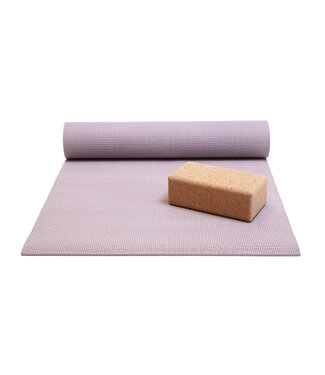 Lotus Basis Set Yogamatte und Block Lavendellila