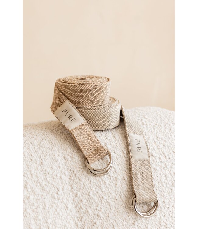 Yoga-Gurt aus Jute, extra lang, braun – Pure