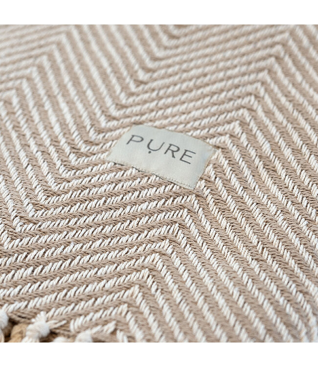 Yogadecke Fischgrät Taupe – Pure