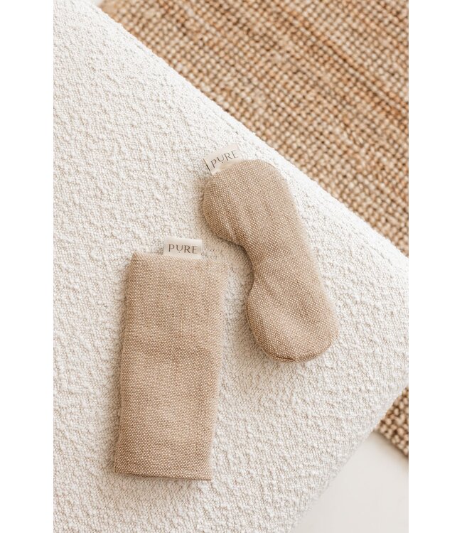 Augenkissen Jute Lavendel  Braun öko – Pure
