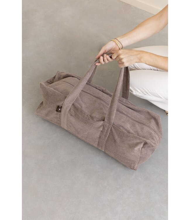 Luxus Yogatasche Hummer Ripp Taupe - Lotus