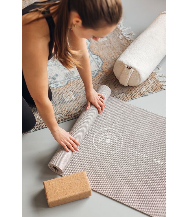 Yogamatte sticky extra dick Align Taupe - Lotus