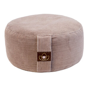Lotus Meditationskissen öko Ripp taupe rund - Lotus