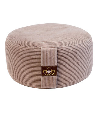 Lotus Meditationskissen öko Ripp taupe rund - Lotus