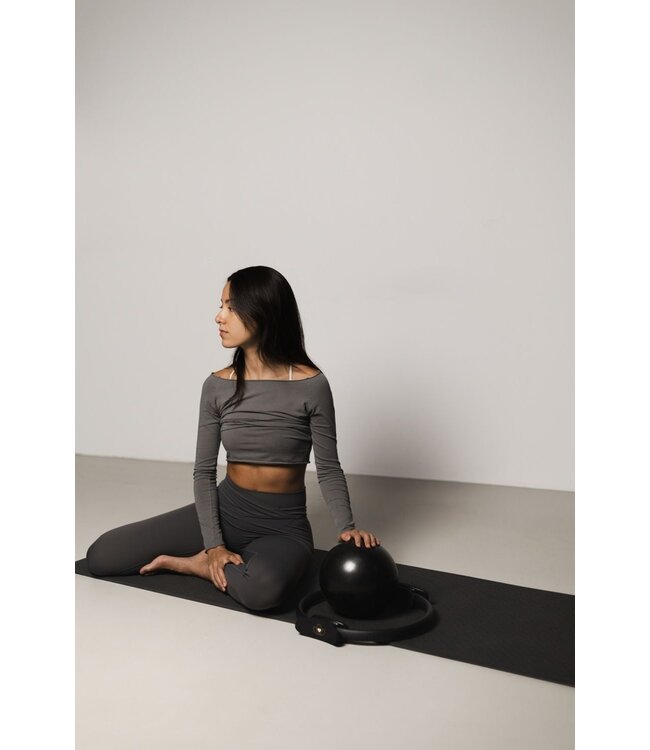 Pilatesmatte TPE extra dick 10 mm schwarz - Lotus