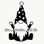 Bubblies Statische Raamstickers Gnome Kerstkabouter - Herbruikbaar - Kies uit!