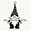 Bubblies Statische Raamstickers Gnome Kerstkabouter - Herbruikbaar - Kies uit!
