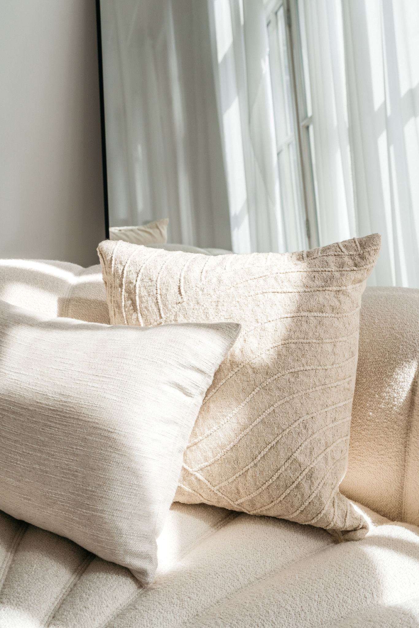 SKLUM Vierkant katoenen kussen (45x45 cm) Resnais Beige - crème