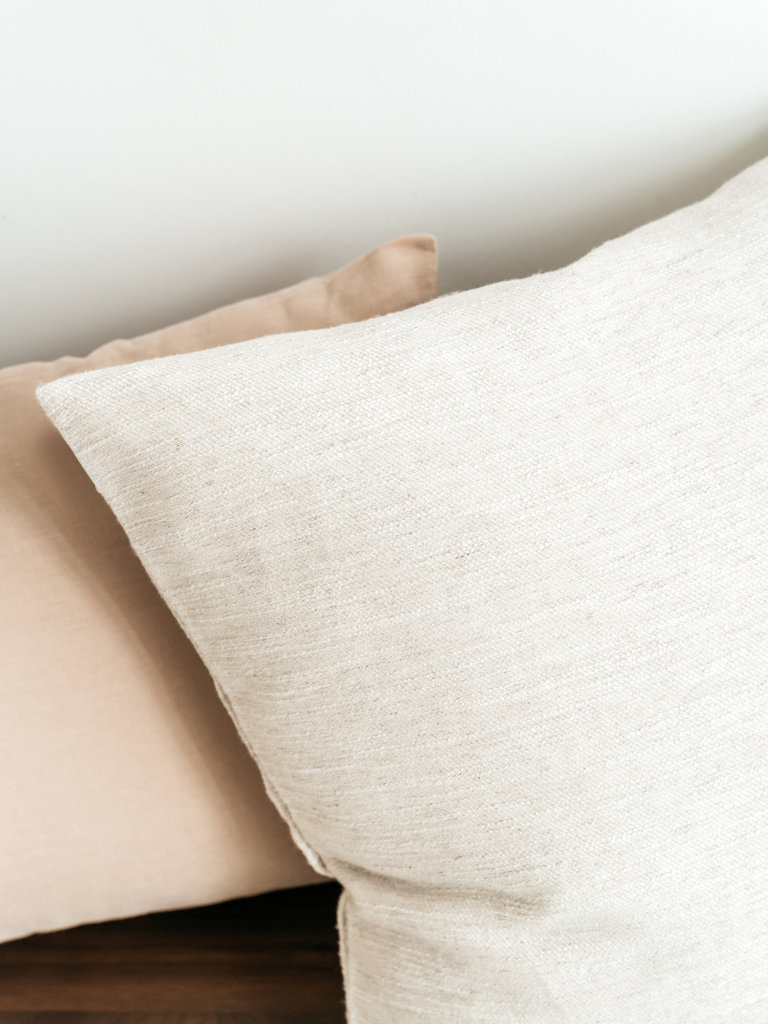 Soft organic cotton cushion cover Hazel 50x50 cm natural