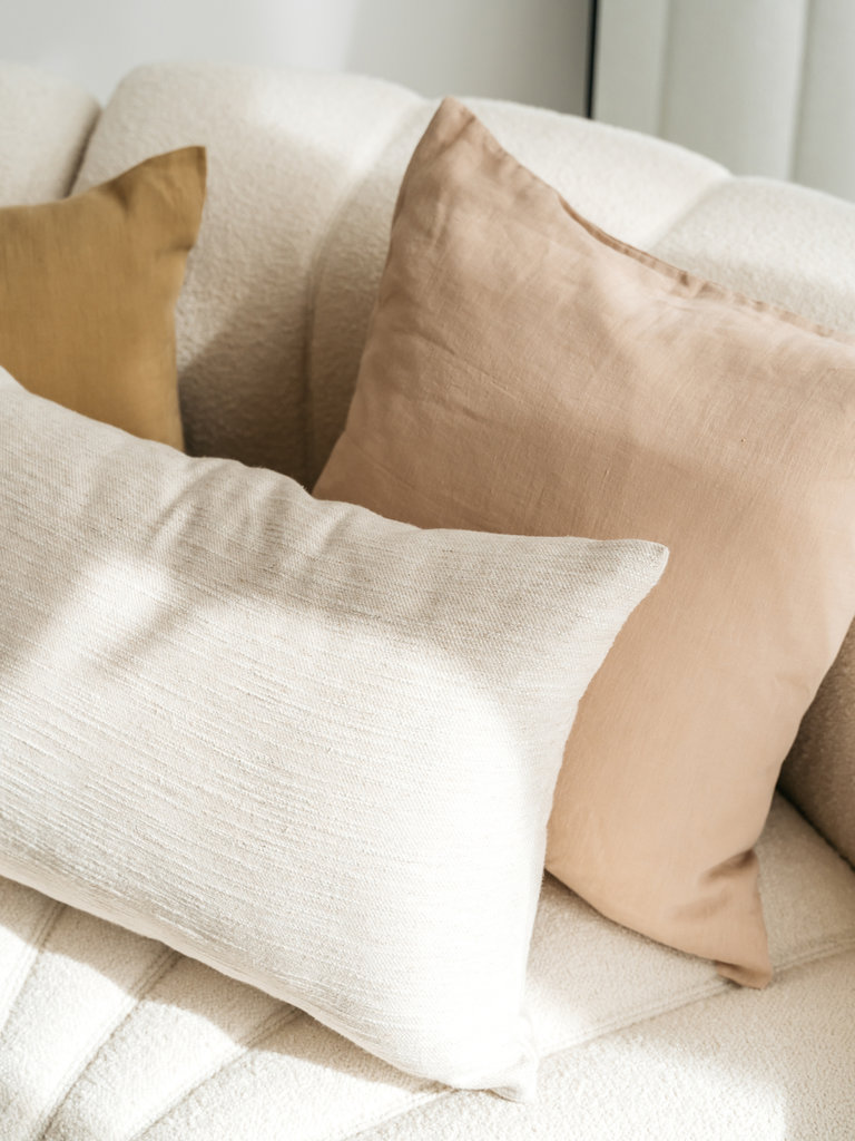 Soft organic cotton cushion cover Hazel 60x40 cm natural