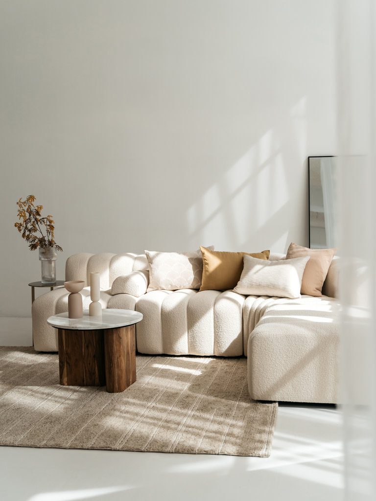 Soft organic cotton cushion cover Hazel 60x40 cm natural